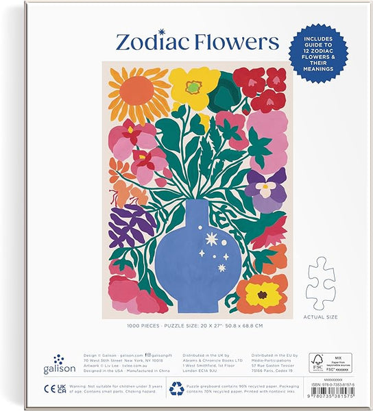 Galison Zodiac Flowers – 1000 Piece Puzzle