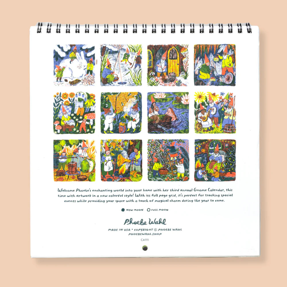 Phoebe Wahl 2024 Gnome Calendar Heartshake Studios