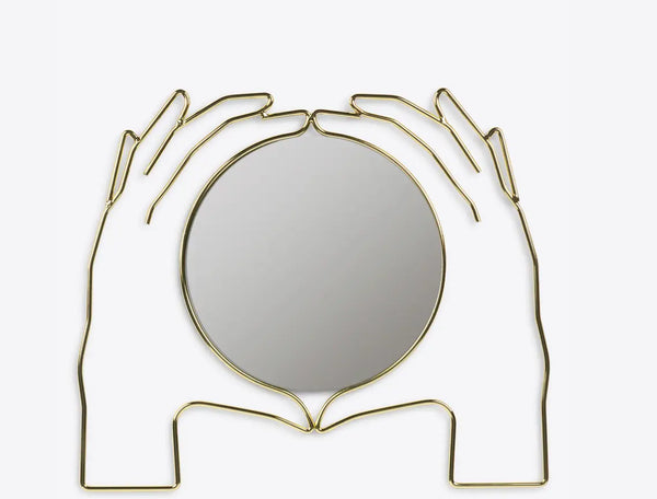 Gold Hands Mirror