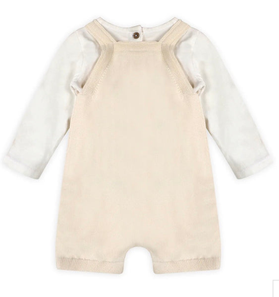 Strawberry Pocket Baby Knit Shortall Set