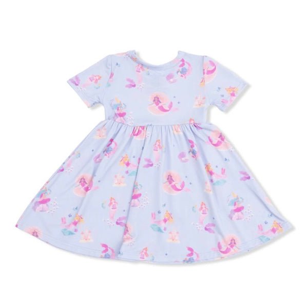Mermaid Princesses Twirly Short Sleeve Dress