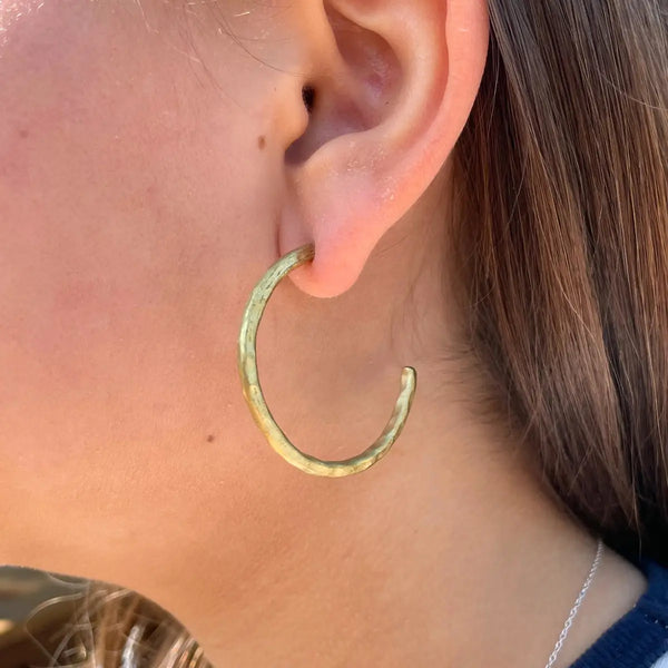 Textured Twig Hoop Earrings