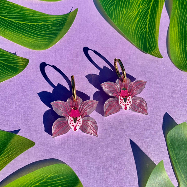 Mini Acrylic Flower Earrings