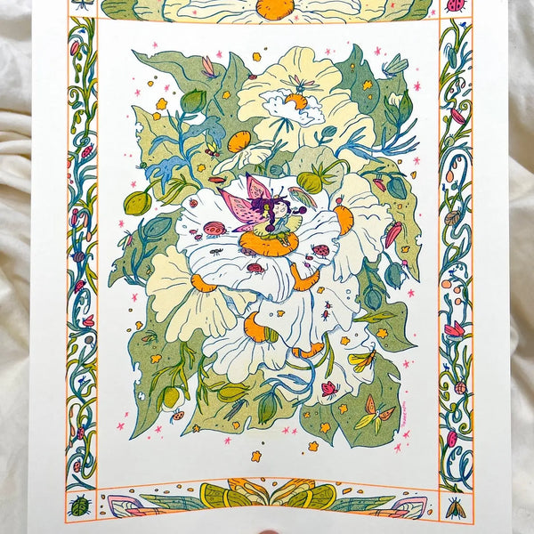 Bug Fairy Riso Print