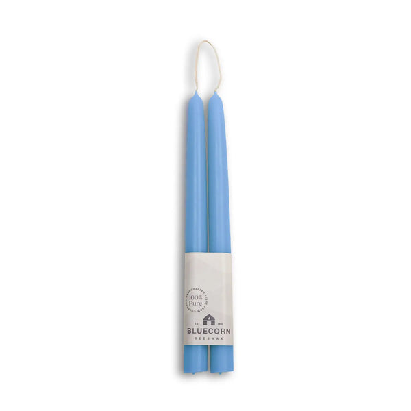 10” Bluecorn Beewax Taper Candles