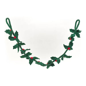 Felt Biodegradable Holly Garland Christmas Decor