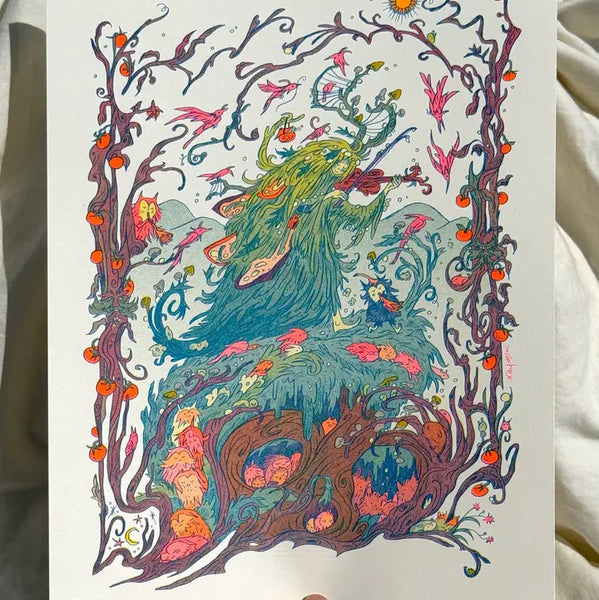 Grandfather Mountain Riso Print