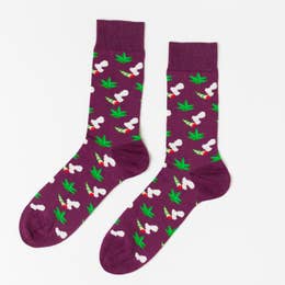 Men's Patterned Crew Socks