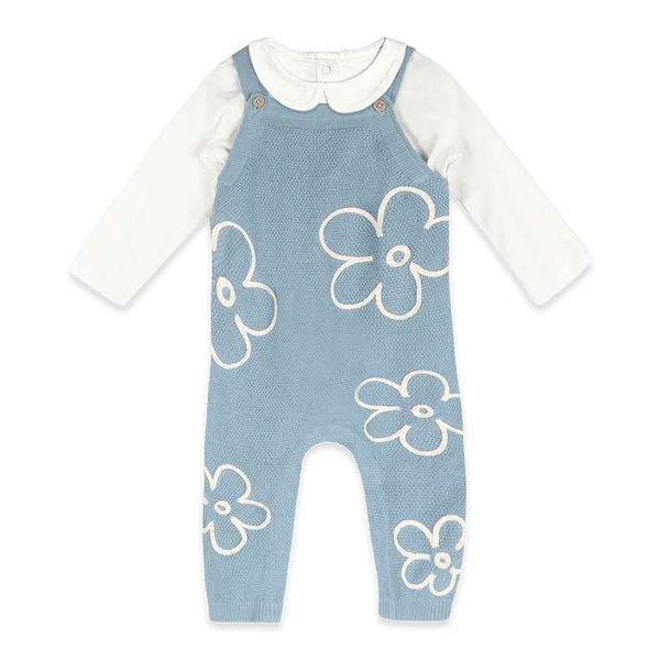 Wildflower Embr Knit Baby Overall Set
