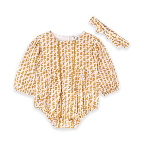 Matilda Floral Baby Romper & Headband Set