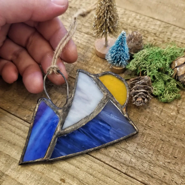 Mountain and Sun Ornament Suncatcher