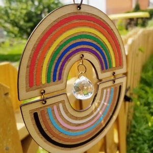 Wood Rainbow Suncatcher