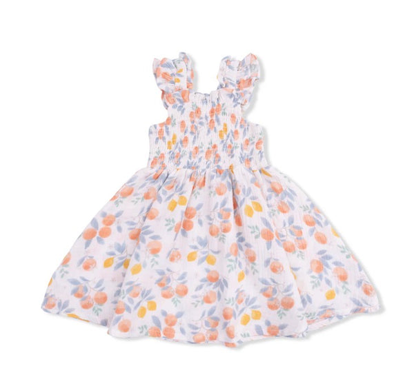 Citrus Floral Smocked Sundress with Bloomer