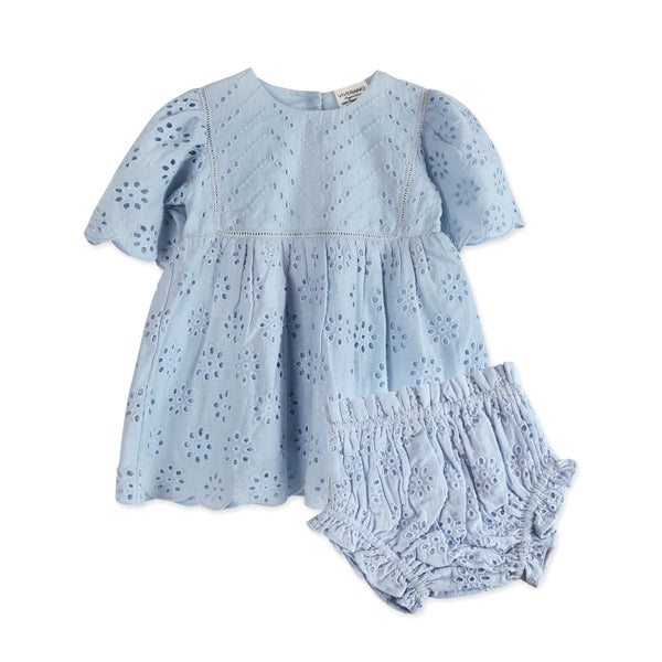 Milos Schiffli Baby Dress + Bloomer