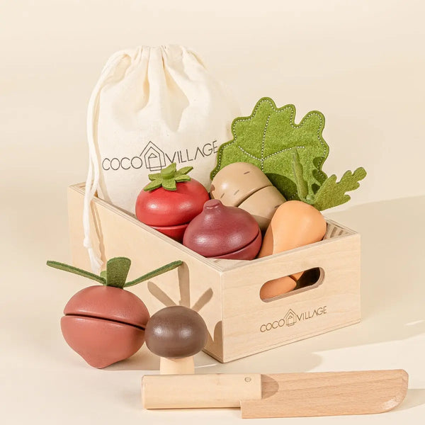 Wooden Vegetable Play Set