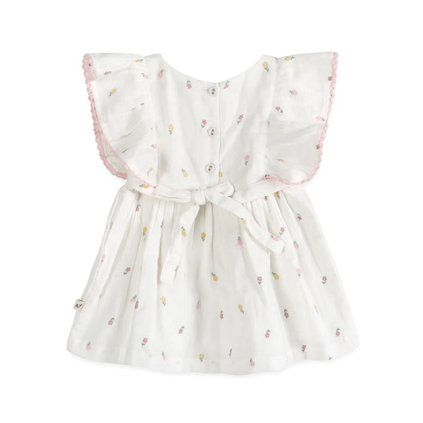 Sylvie Flower Baby Dress + Bloomer