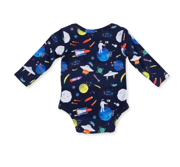 Astronaut and Rockets Long Sleeve Onesie