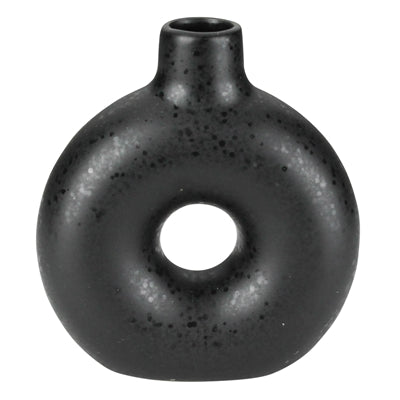 Black Circle Bud Vase
