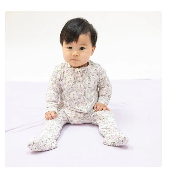 2-Way Shannon Floral Zipper Footie