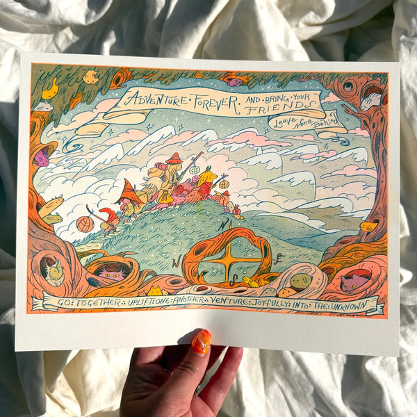 Go Together Into the Unknown Riso Print
