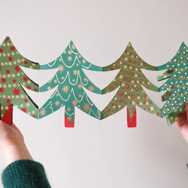Christmas Trees Concertina Garland