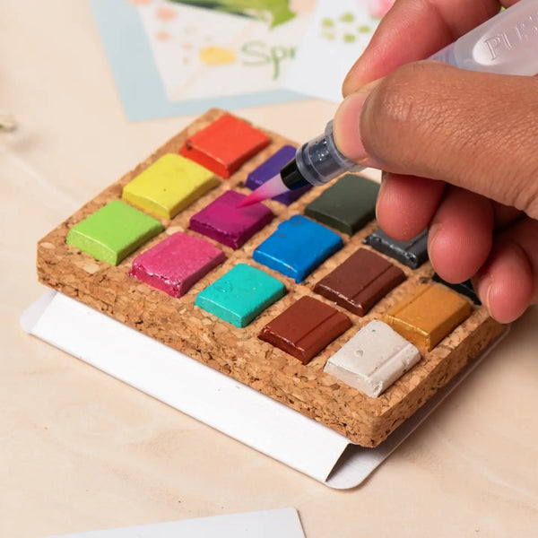 Metallic Watercolor Pans | Cork Palette