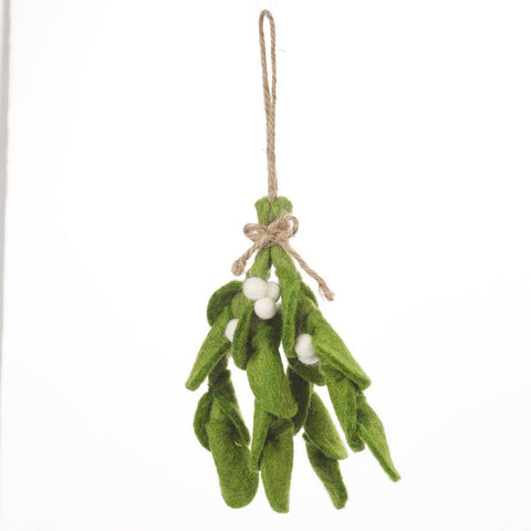 Felt Biodegradable Mistletoe Sprig Ornament