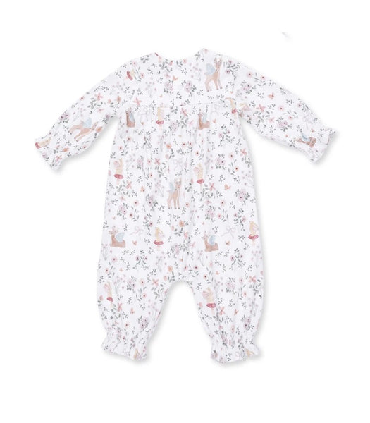 Enchanted Woodland Smocked Long Sleeve Romper