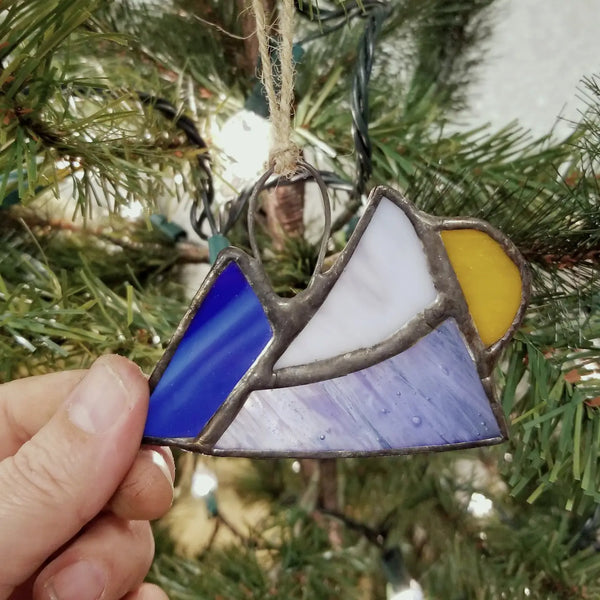 Mountain and Sun Ornament Suncatcher