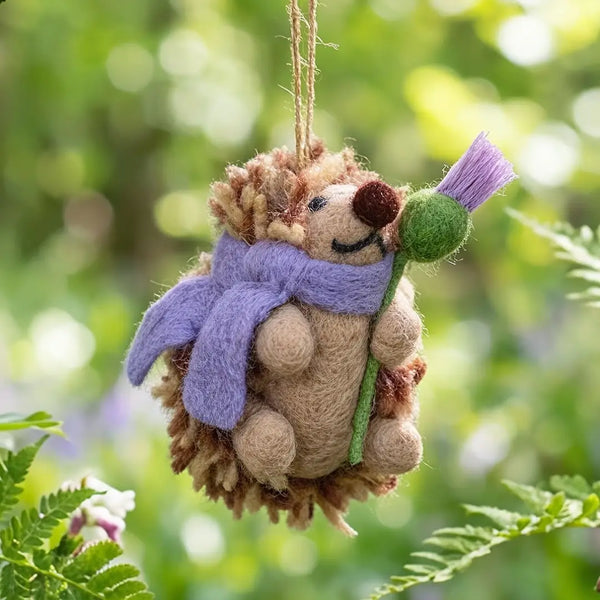 Thea Hedgehog Woodland Felt Ornament