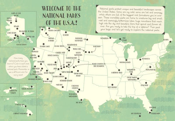 National Parks of the USA: Activity Book: With More Than 15 Activities, A Fold-out Poster, and 50 Stickers!