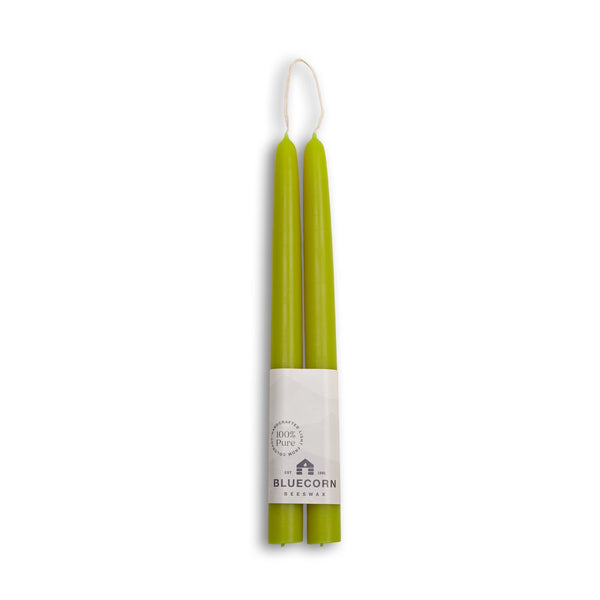 10” Bluecorn Beewax Taper Candles