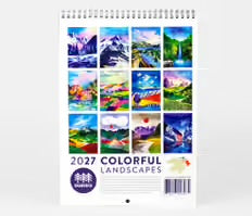 Colorful Landscapes 2027 Wall Calendar