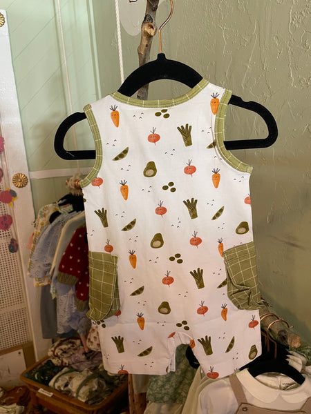 Veggies Side Pocket Baby Romper