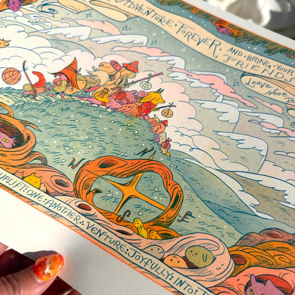 Go Together Into the Unknown Riso Print