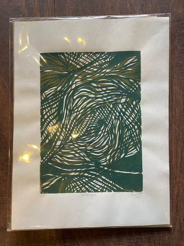 Palm Linocut Print