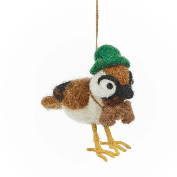 Byron Bird Watcher Felt Ornament