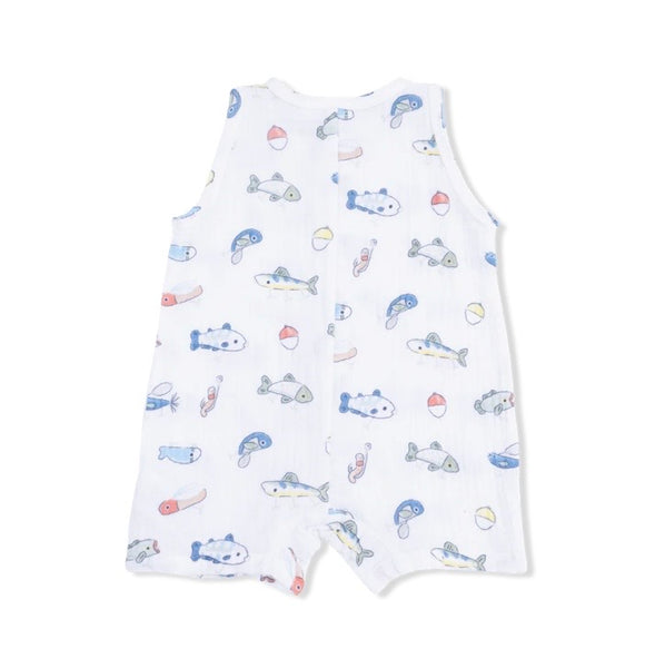 Fishing Lures Sleeveless Shortie Romper