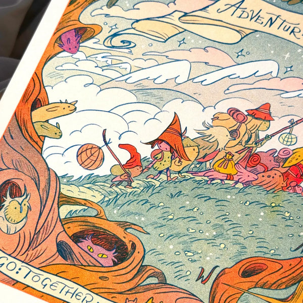 Go Together Into the Unknown Riso Print