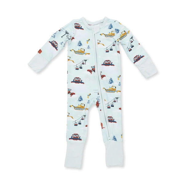 Snow Cats 2-Way Zipper Romper