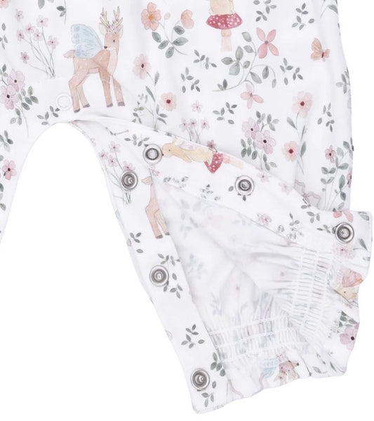 Enchanted Woodland Smocked Long Sleeve Romper