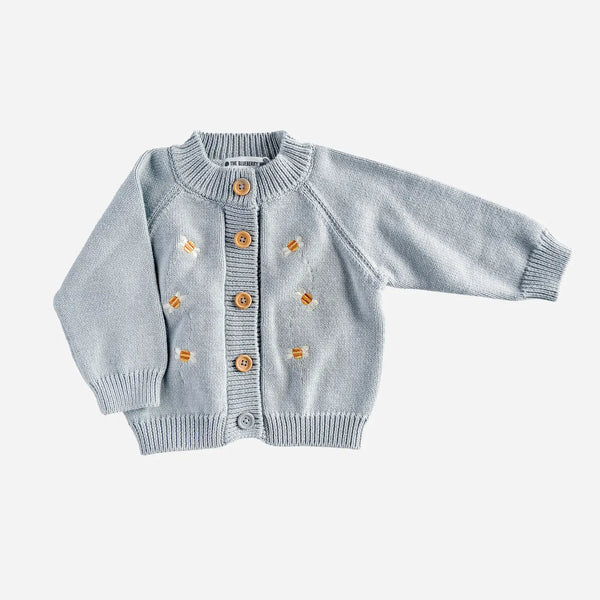 Cotton Blue Bee Cardigan