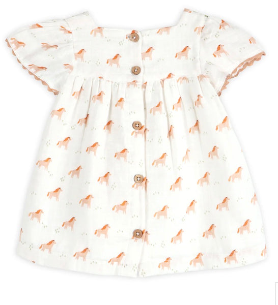 Horse Baby Dress + Bloomer