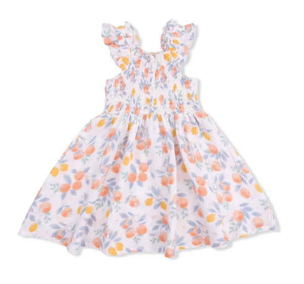 Citrus Floral Smocked Sundress with Bloomer