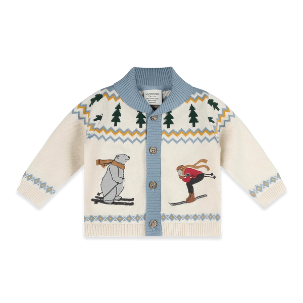 Ski Shawl Collar Knit Cardigan