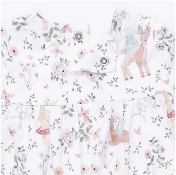 Enchanted Woodland Smocked Long Sleeve Romper