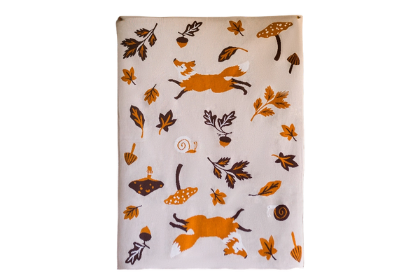 Leaping Fox Knit Blanket