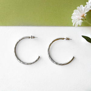 Textured Twig Hoop Earrings