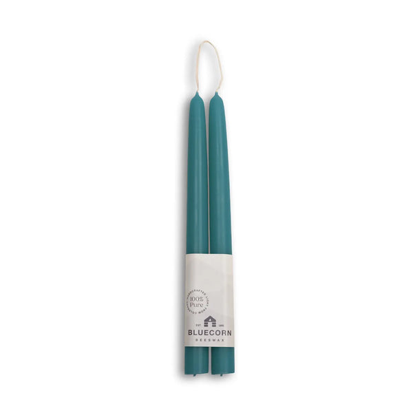 10” Bluecorn Beewax Taper Candles
