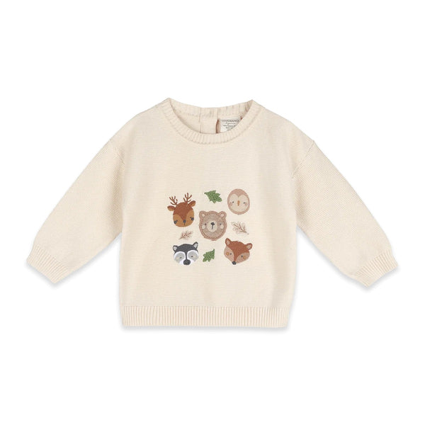 Woodland Animals Knit Baby Pullover